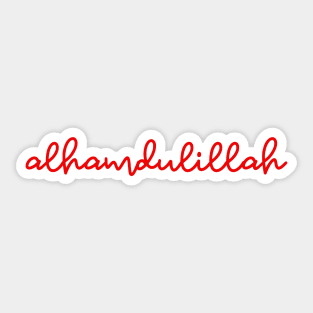 alhamdulillah - supreme red Sticker